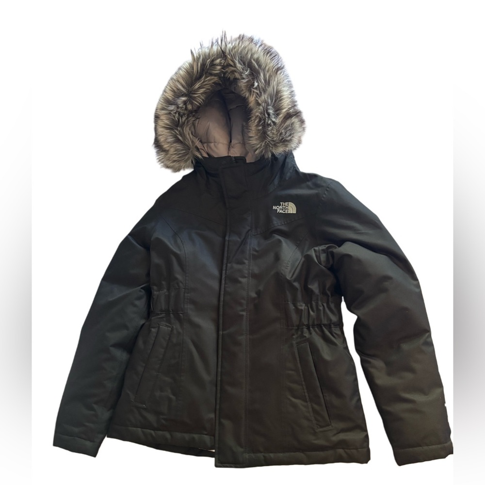 The North Face Black Puffer Jacket with Fur Hood